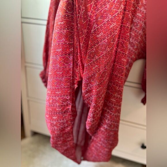 Neiman Marcus by Castleberry vintage dress midi red size S casual summer party - Picture 10 of 16